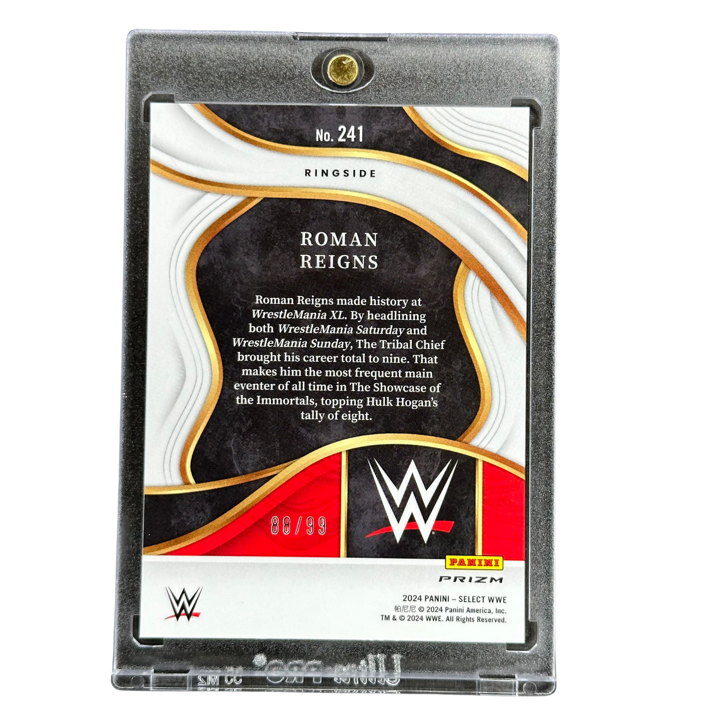 Roman Reigns 2024 Select Ringside 88/99 #241