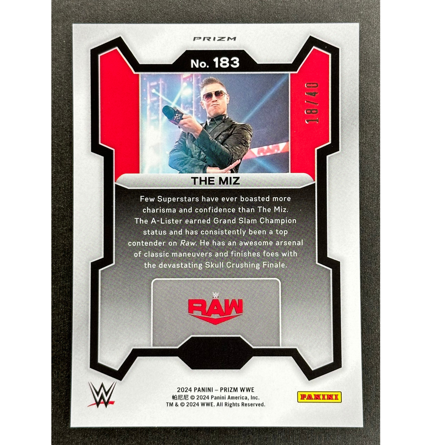 The Miz 2024 Prizm Wrestlemania 18/40 #183
