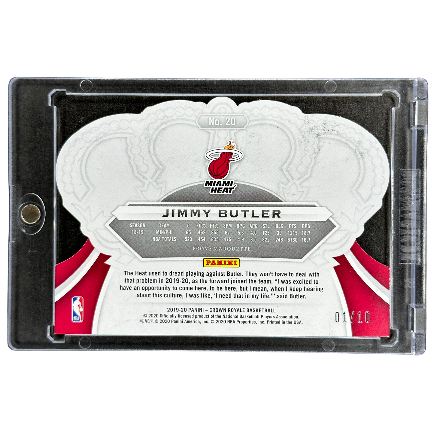 Jimmy Butler 2019 Crown Royale 1/10 #20