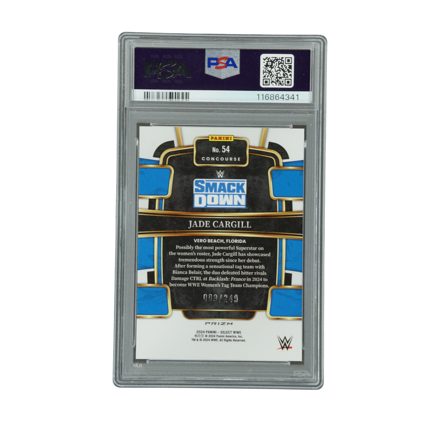 Jade Cargill 2024 Select Light Blue 3/249 PSA 10 #54