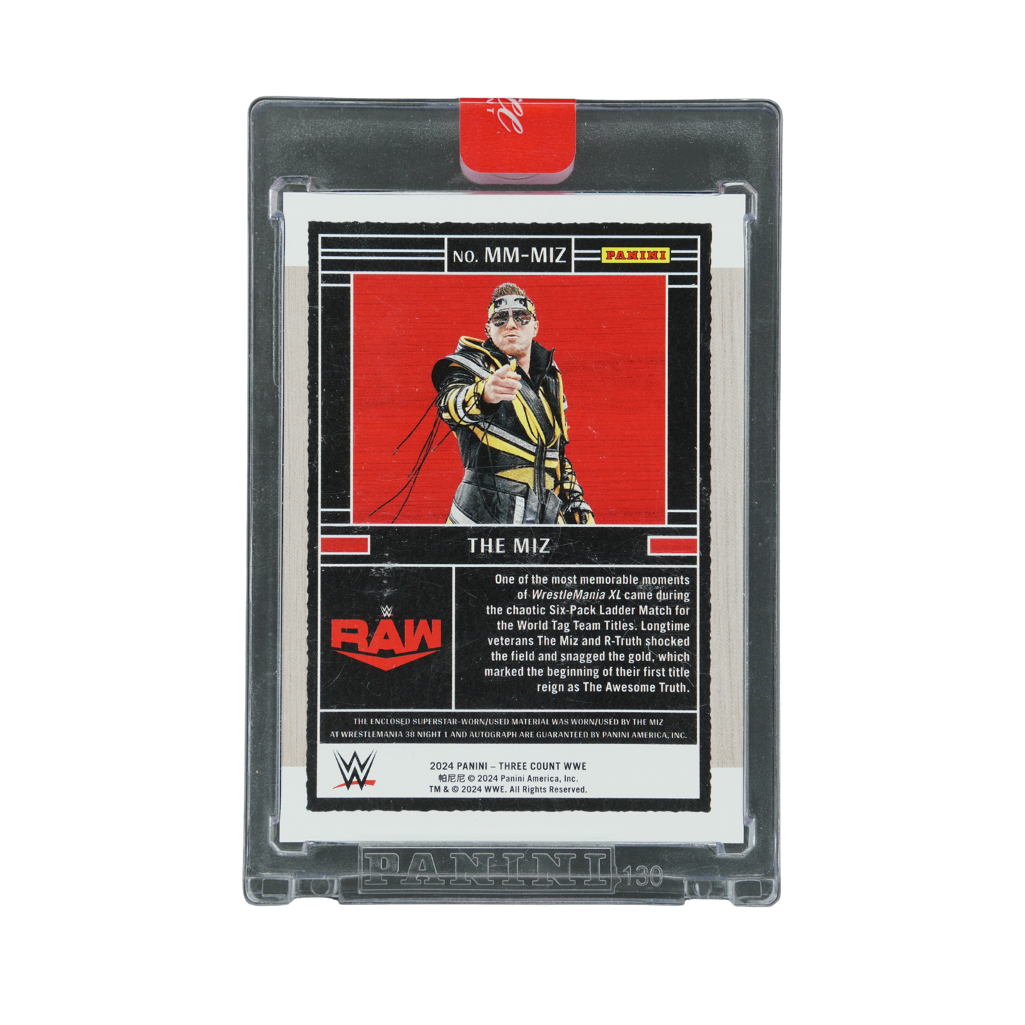 The Miz 2024 Three Count Memorabilia Auto 2/3 #MM-MIZ