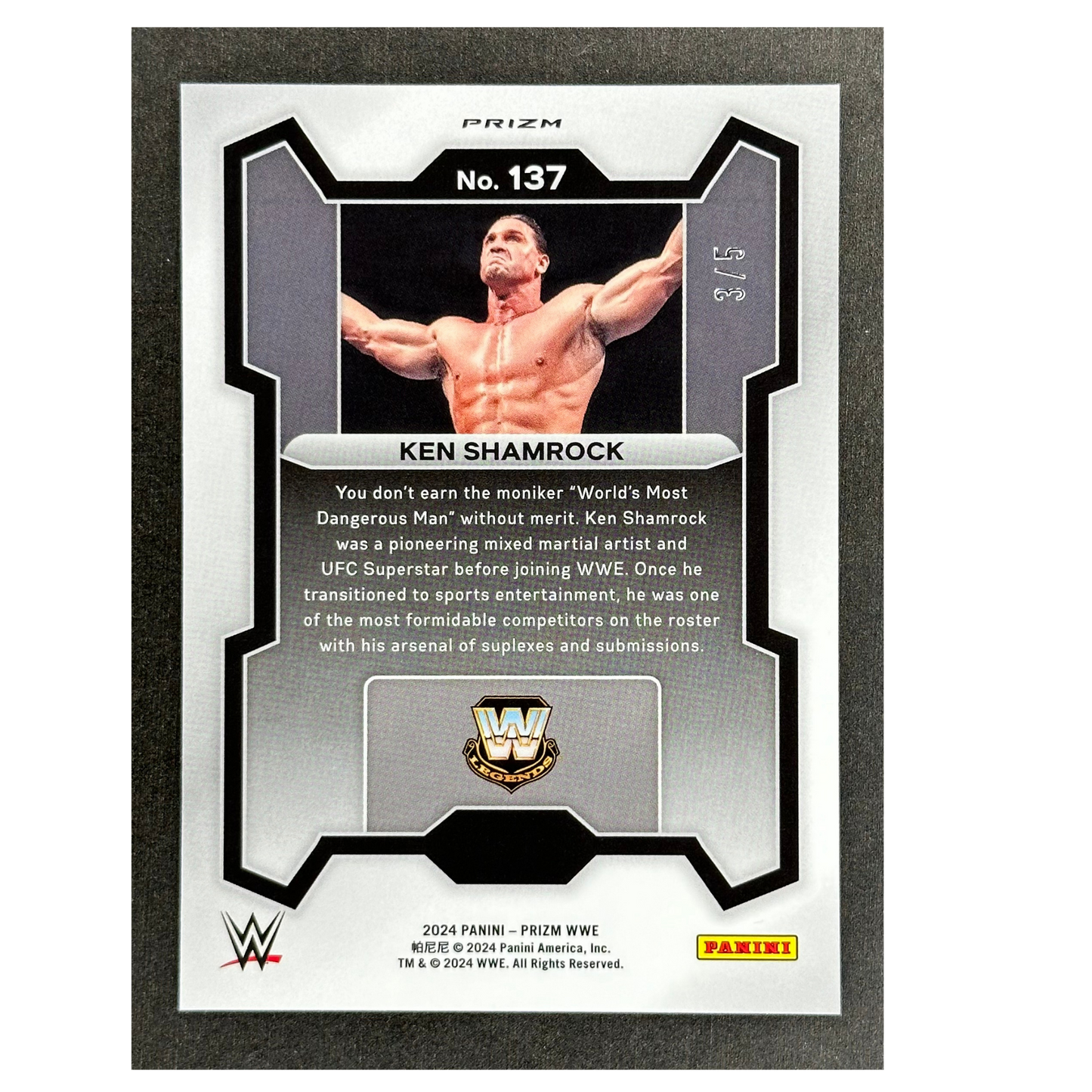 Ken Shamrock 2024 Prizm Gold Shimmer 3/5 #137