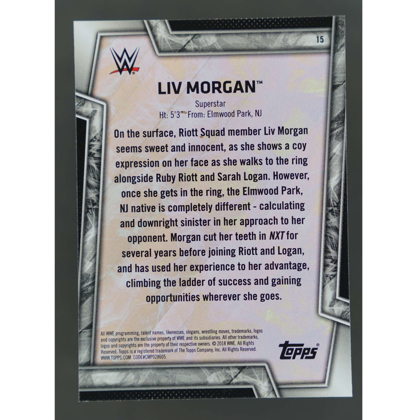 Liv Morgan 2018 Topps RC #15