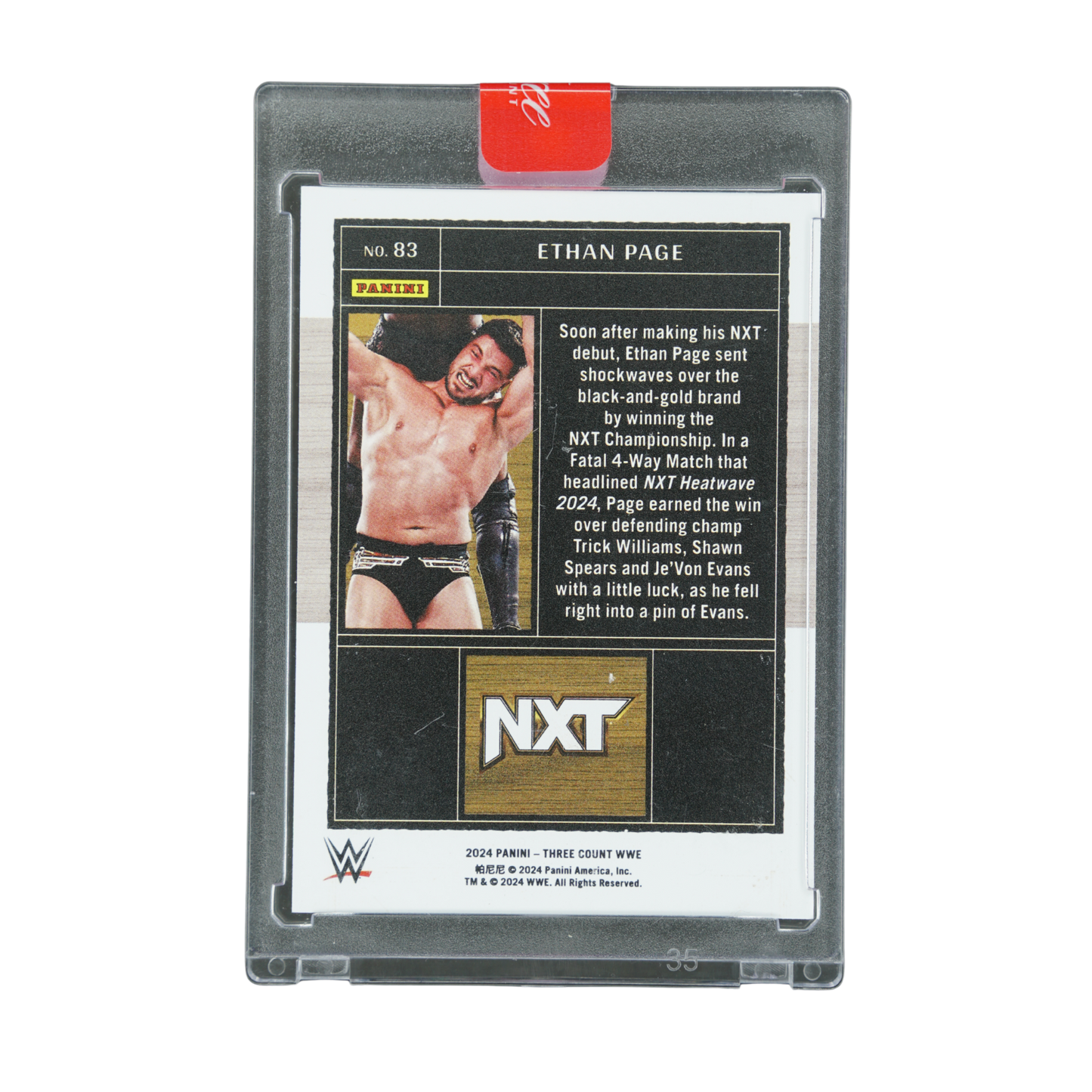 Ethan Page 2024 Three Count Gold 8/10 #83
