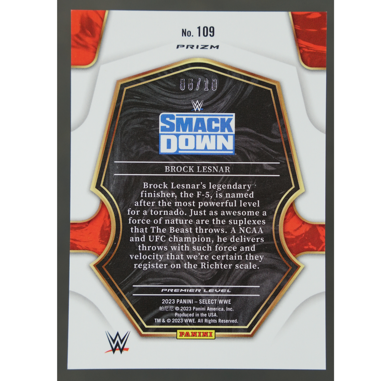 Brock Lesnar 2023 Select Gold 6/10 #109
