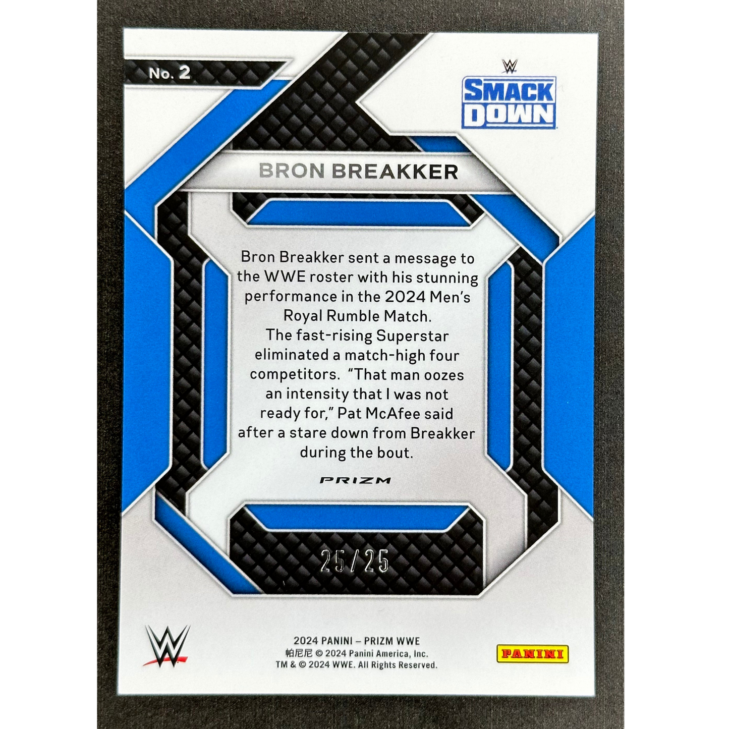 Bron Breakker 2024 Prizm Emergent 25/25 #2