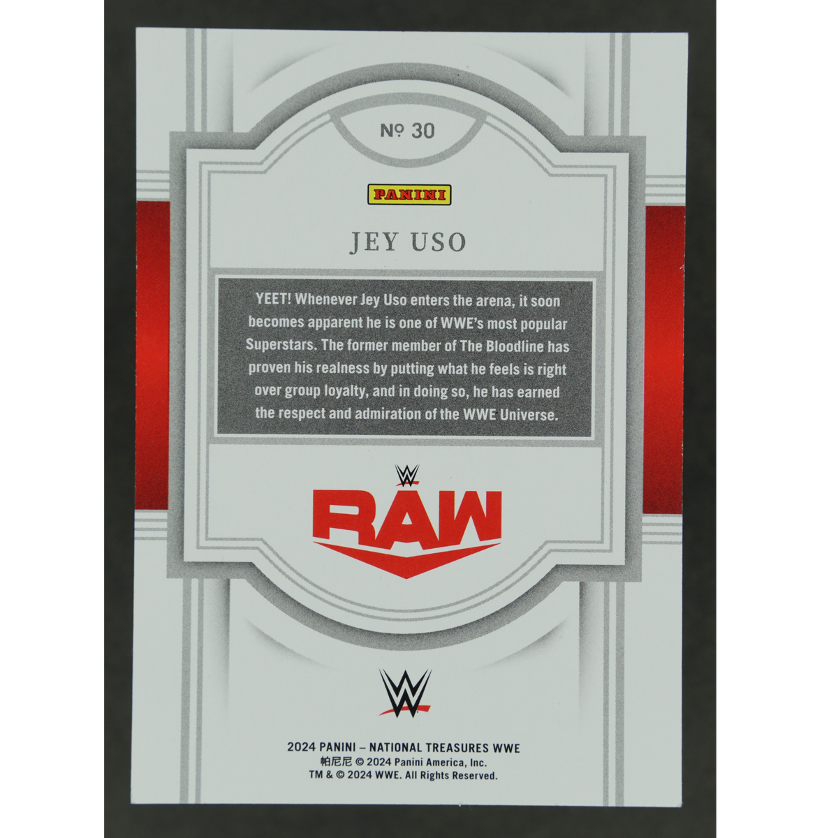 Jey Uso 2024 National Treasures 62/75 #30