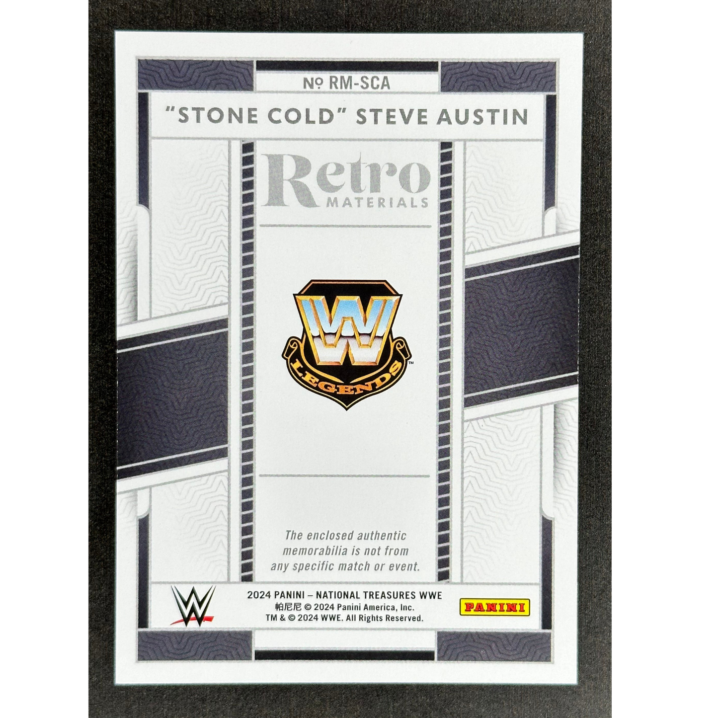 "Stone Cold" Steve Austin 2024 National Treasures Retro Materials 54/99 #RM-SCA