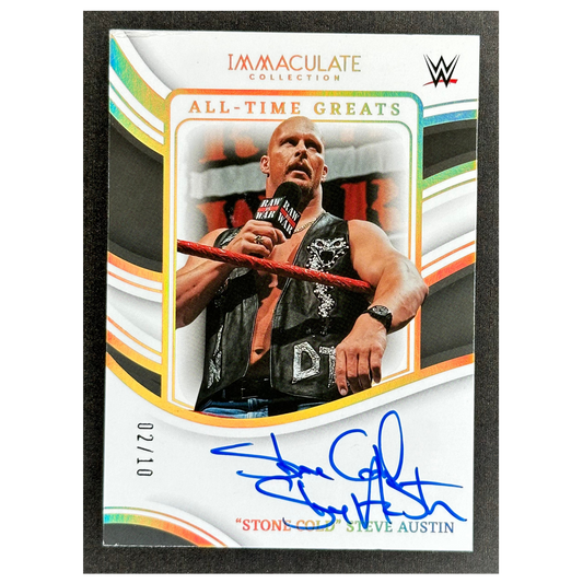 „Stone Cold“ Steve Austin 2023 Immaculate All-Time Greats Auto 2/10 #AT-SCA