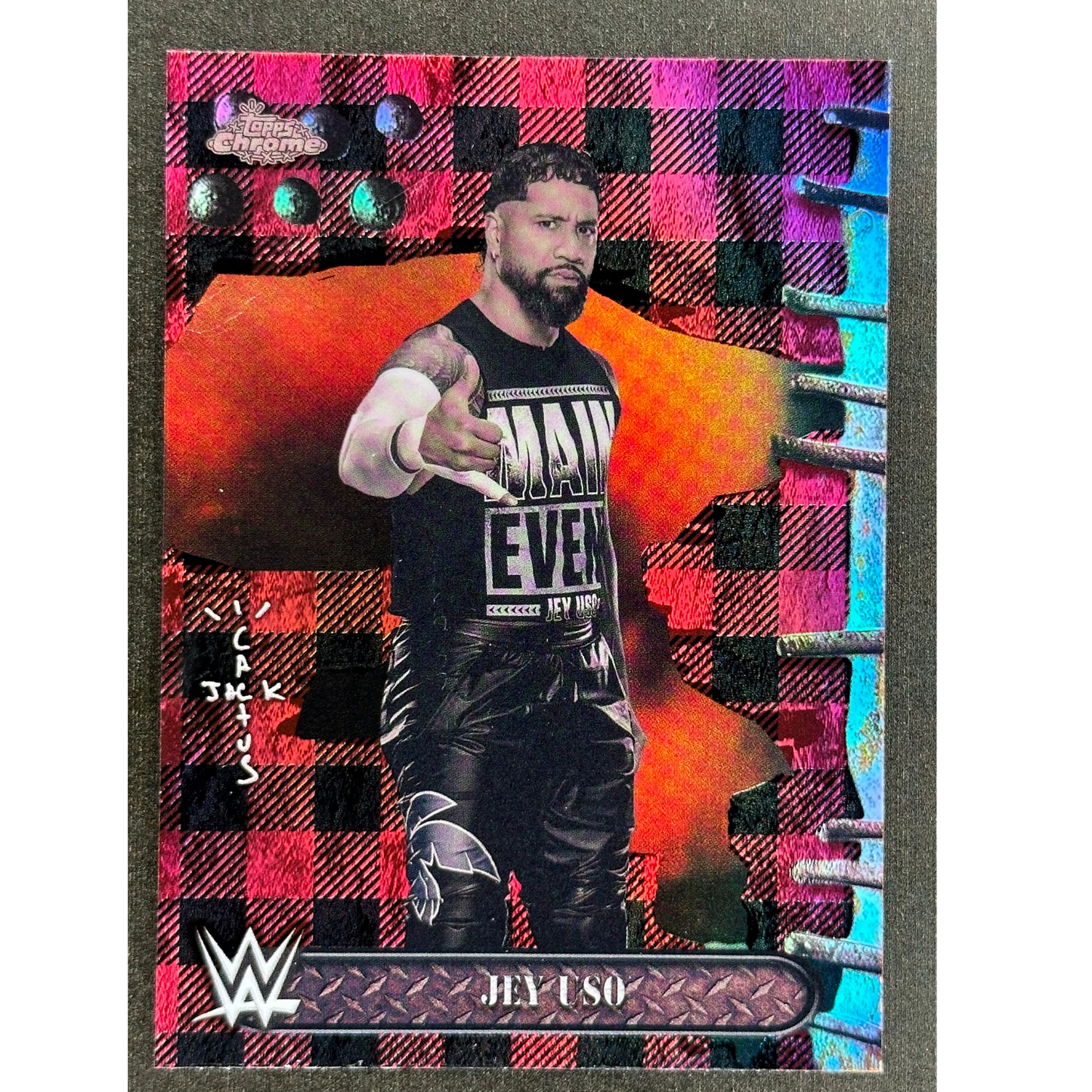 Jey Uso 2025 Cactus Jack Red Flannel #3