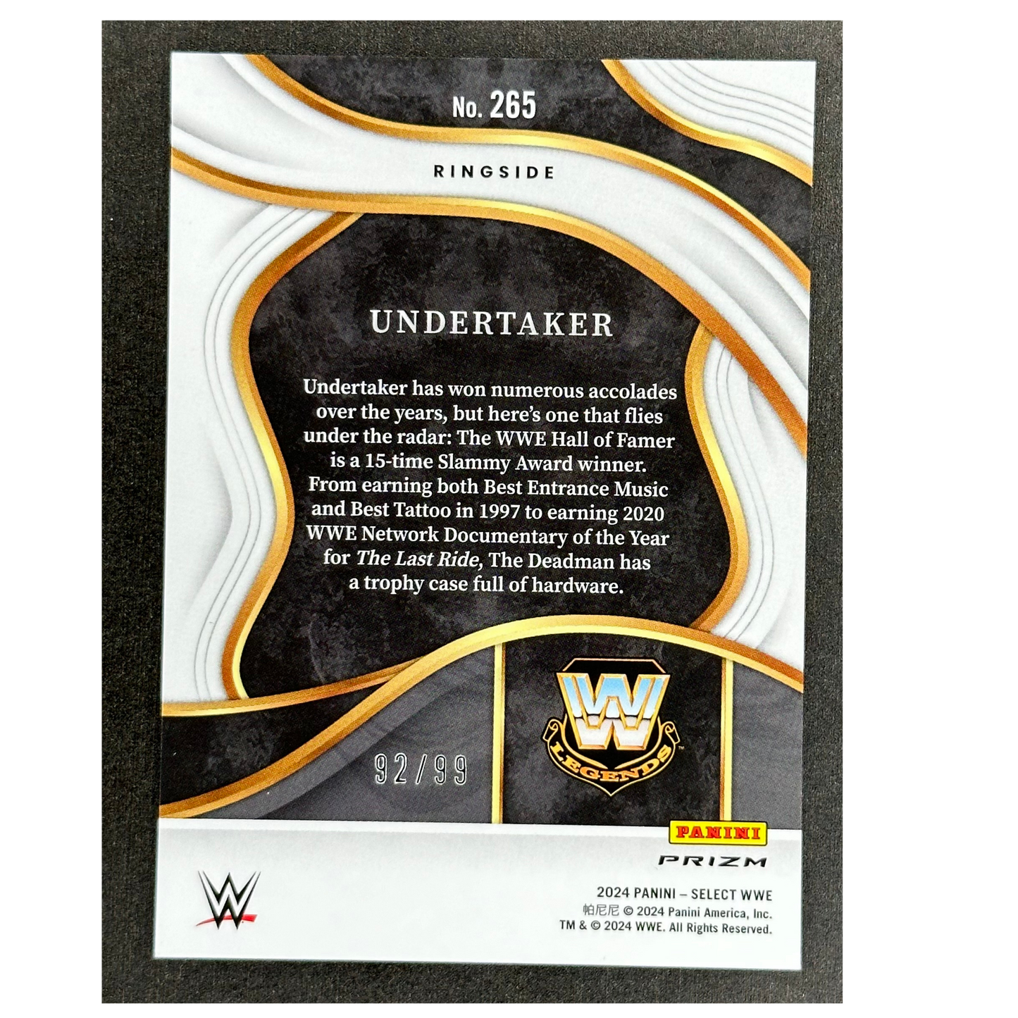 Undertaker 2024 Select Ringside 92/99 #265