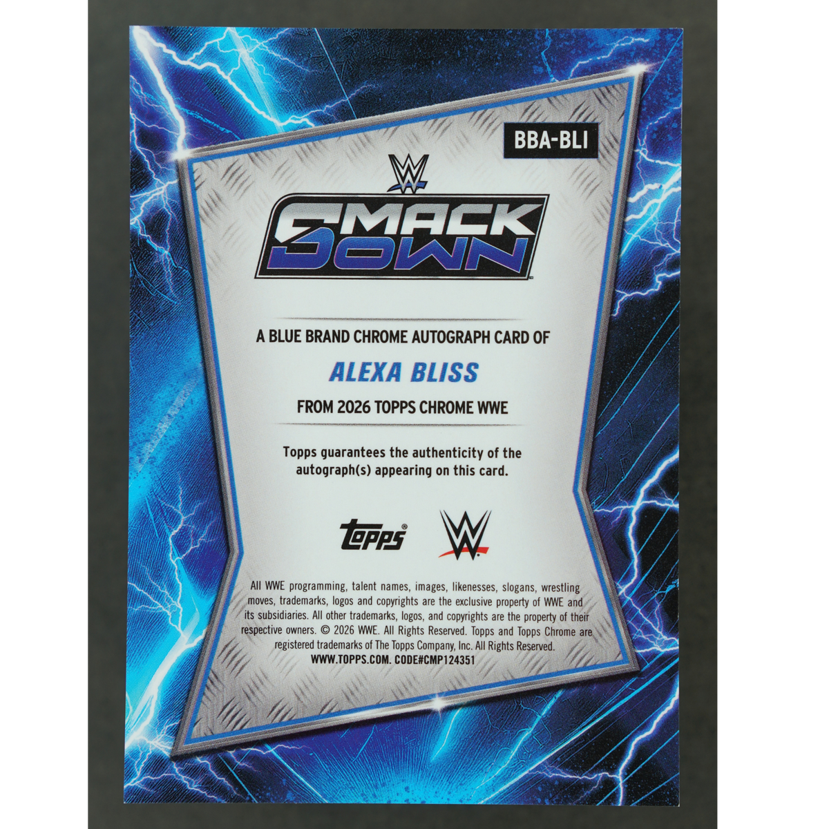 Alexa Bliss 2026 Chrome Gold Geometric Blue Brand Auto 25/50 #BBA-BLI