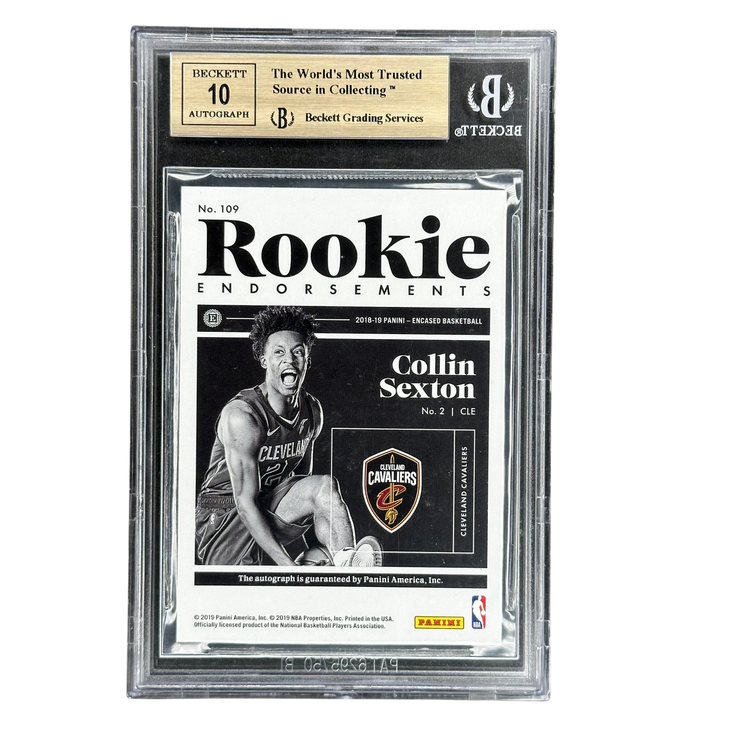 Collin Sexton 2019 Encased RC Rookie Card Auto 33/75 BGS 9.5 #109