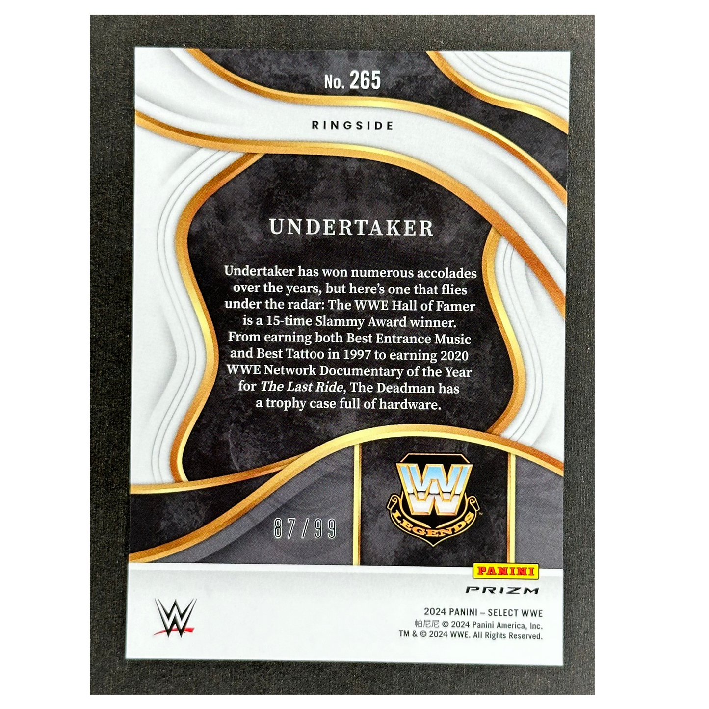 Undertaker 2024 Select Ringside 87/99 #265