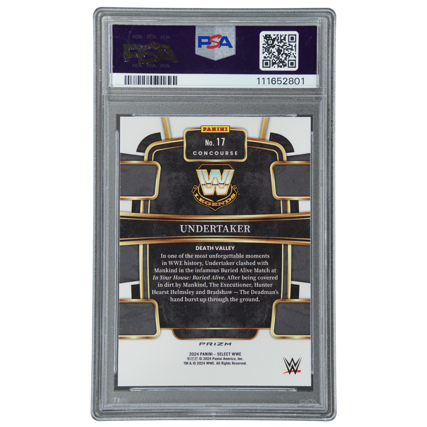 Undertaker 2024 Select Zebra PSA 10 #17