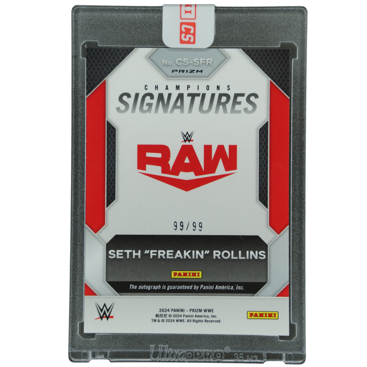 Seth "Freakin" Rollins 2024 Prizm Red Champions Signatures 99/99 #CS-SFR