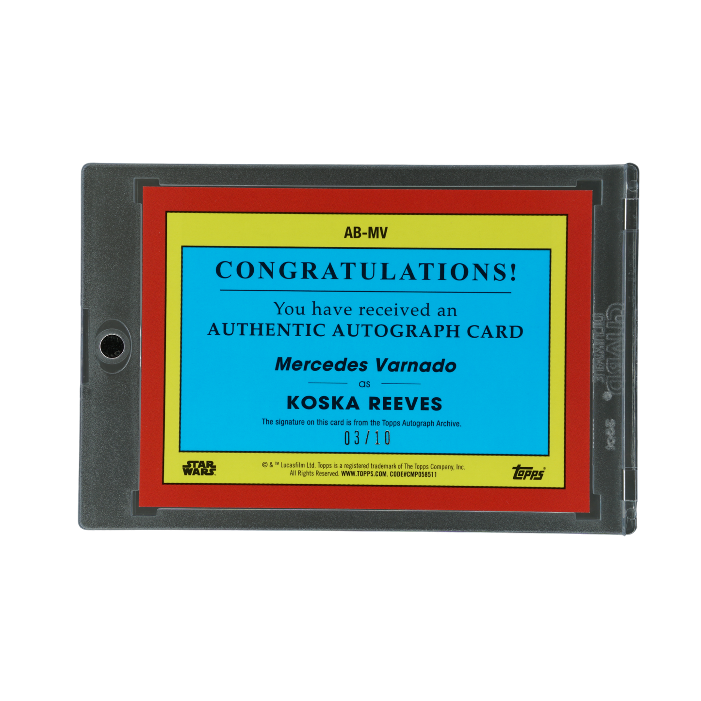 Koska Reeves (Sasha Banks) Star Wars Auto 3/10 #AB-MV