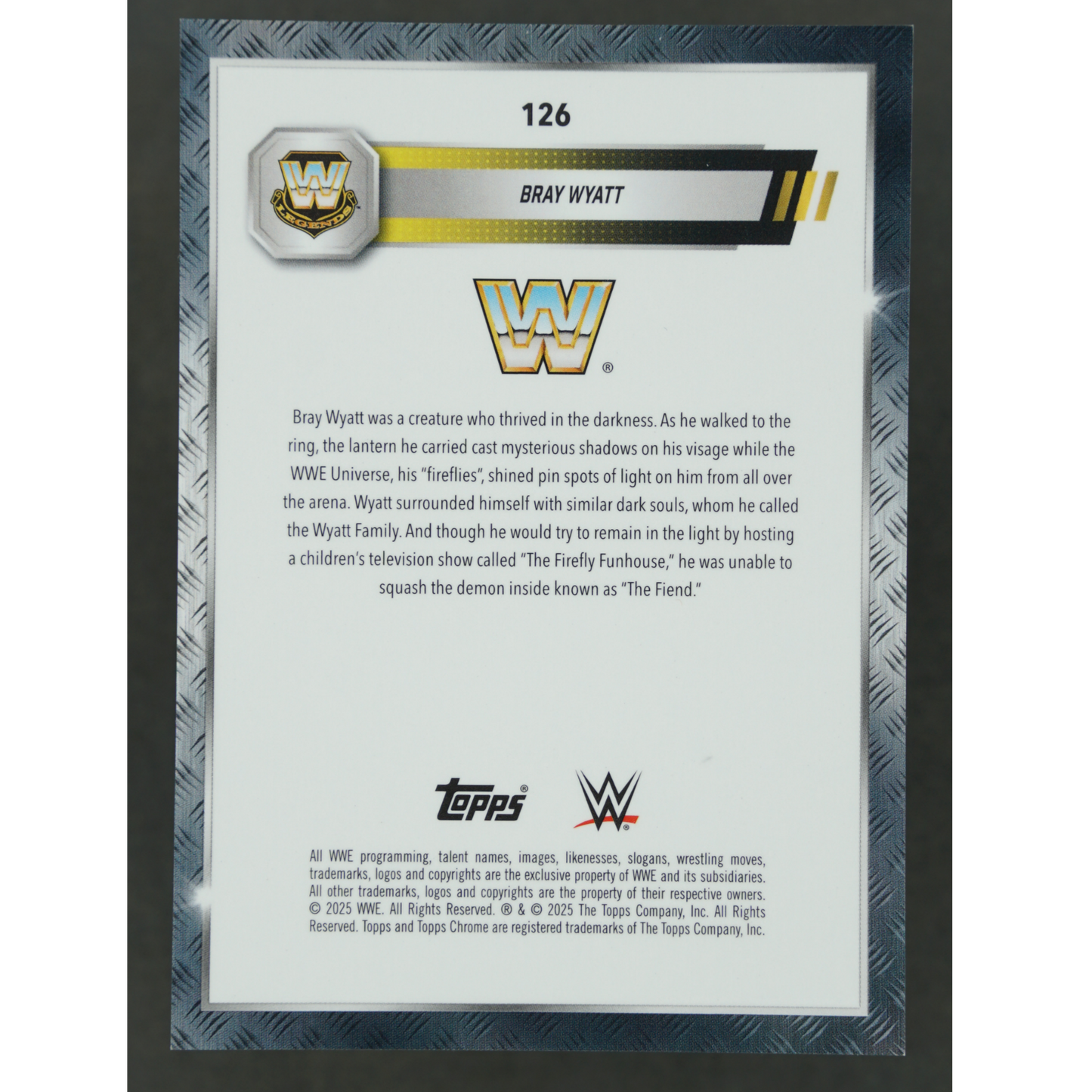 Bray wyatt 2025 Chrome Purple Geometric Refractor 10/10 #126
