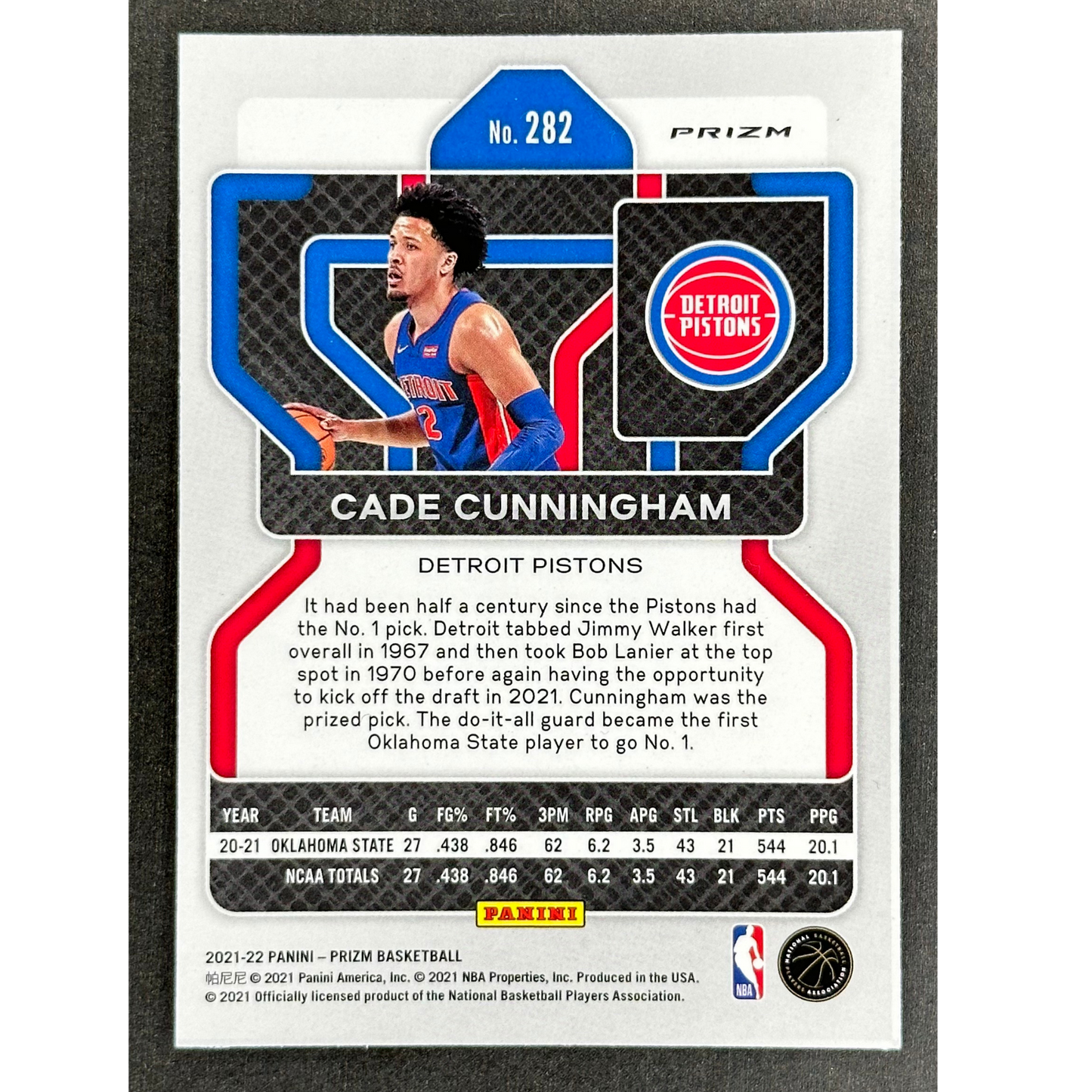 Cade Cunningham 2021 Prizm Red Ice #282