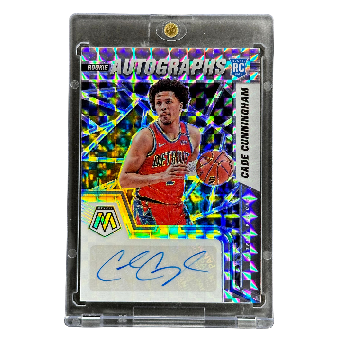 Cade Cunningham 2021 Mosaic RC Rookie Card Auto #RAM-CCH