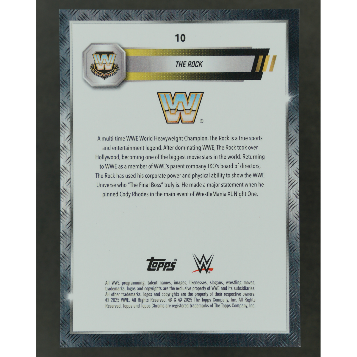 The Rock 2025 Chrome 3/13 #10