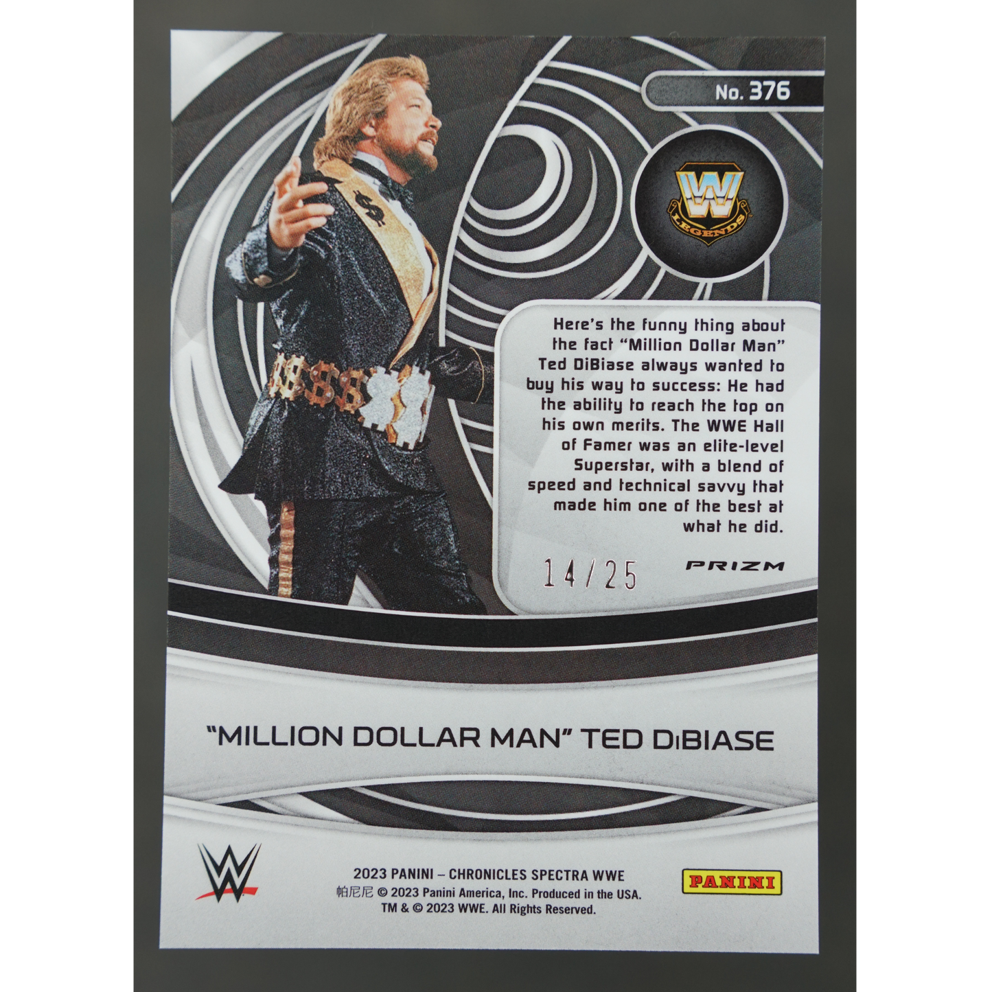 "Million Dollar Man" Ted DiBiase 2023 Spectra 14/25 #376