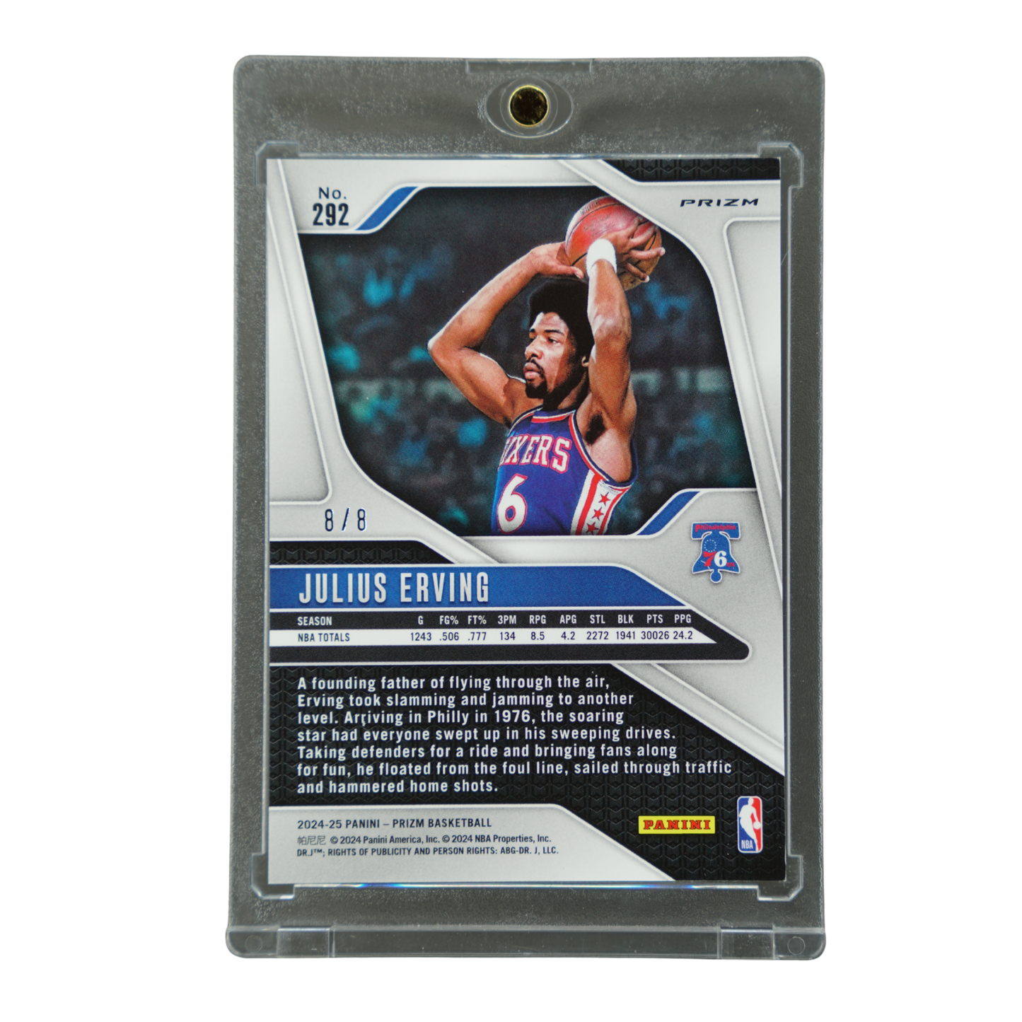 Julius Erving 2024 Prizm Legends 8/8 #292
