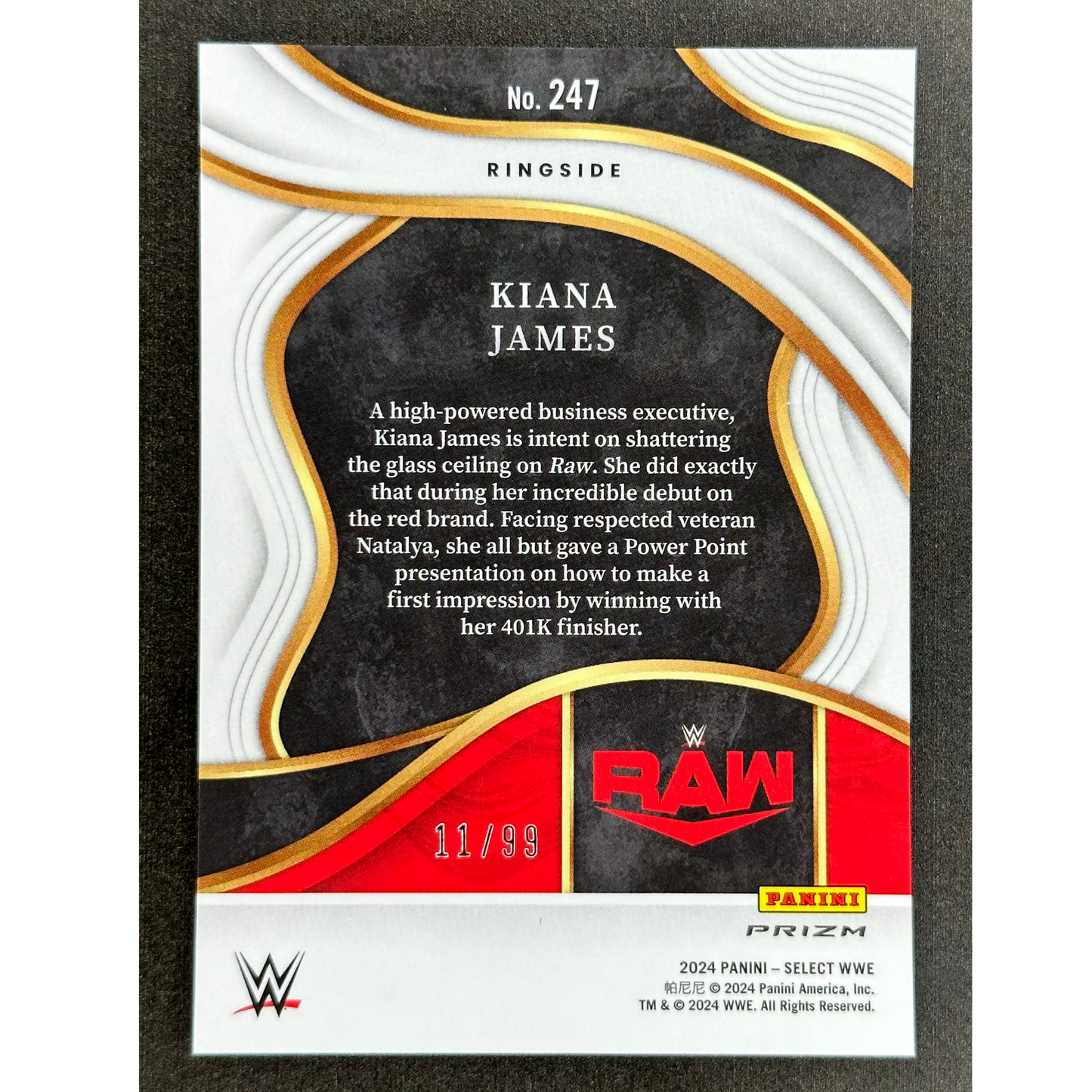 Kiana James 2024 Select Ringside 11/99 #247