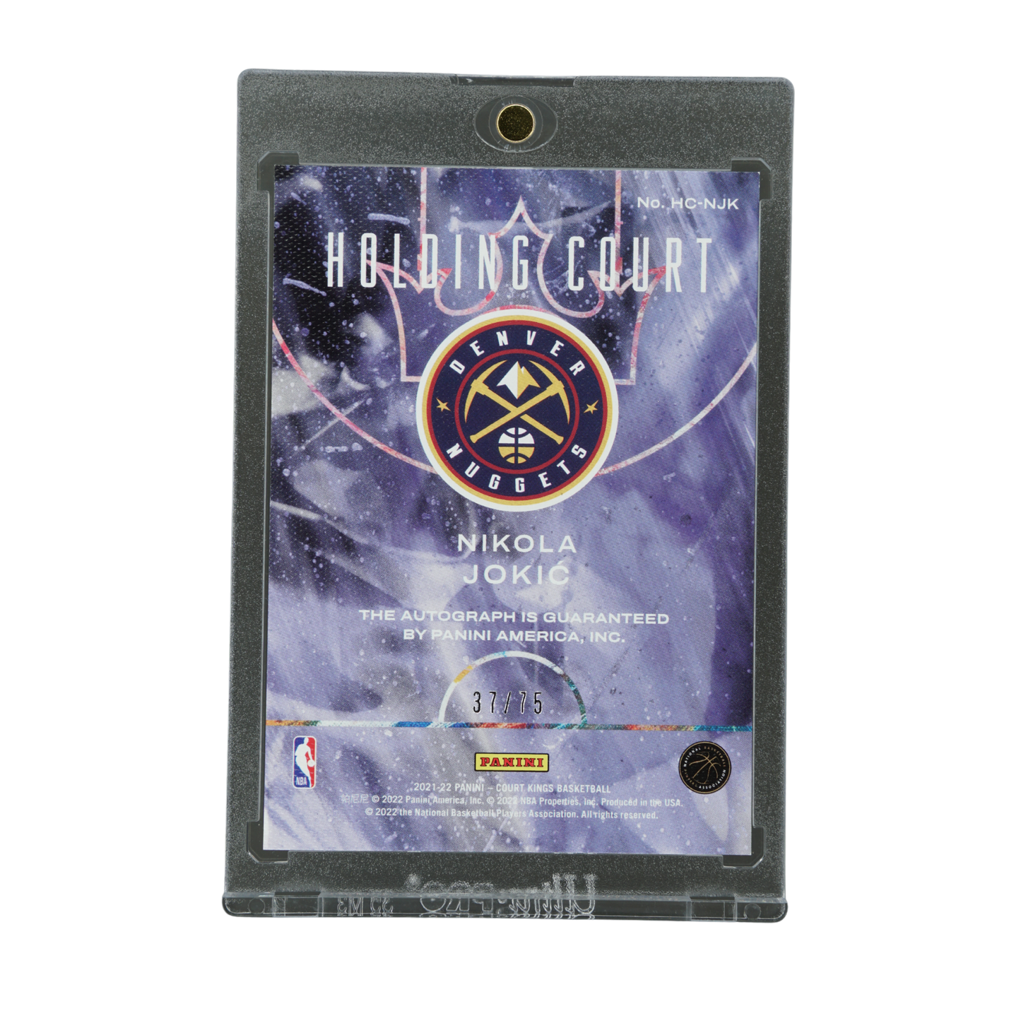 Nikola Jokic 2021 Holding Court Auto 37/75 #HC-NJK