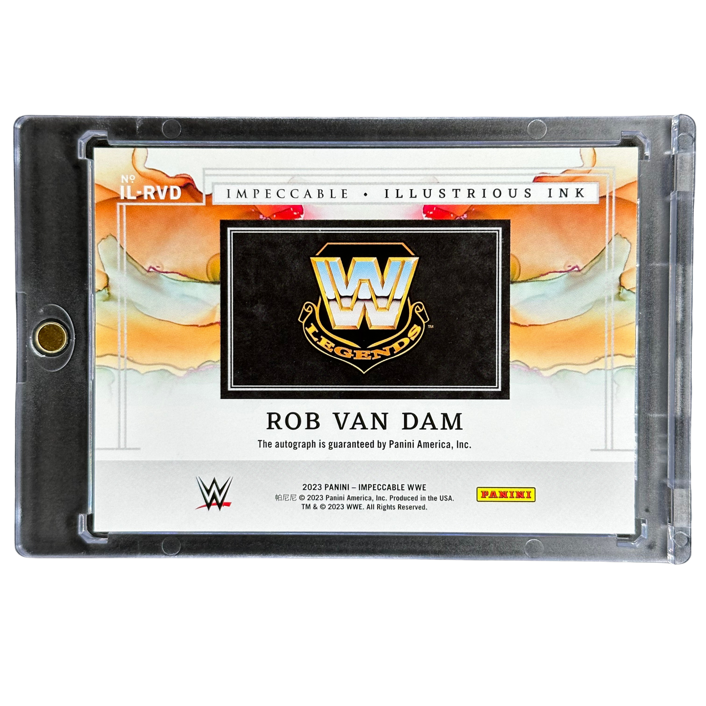 Rob Van Dam 2023 Impeccable Illustrious Ink Auto 74/75 #IL-RVD