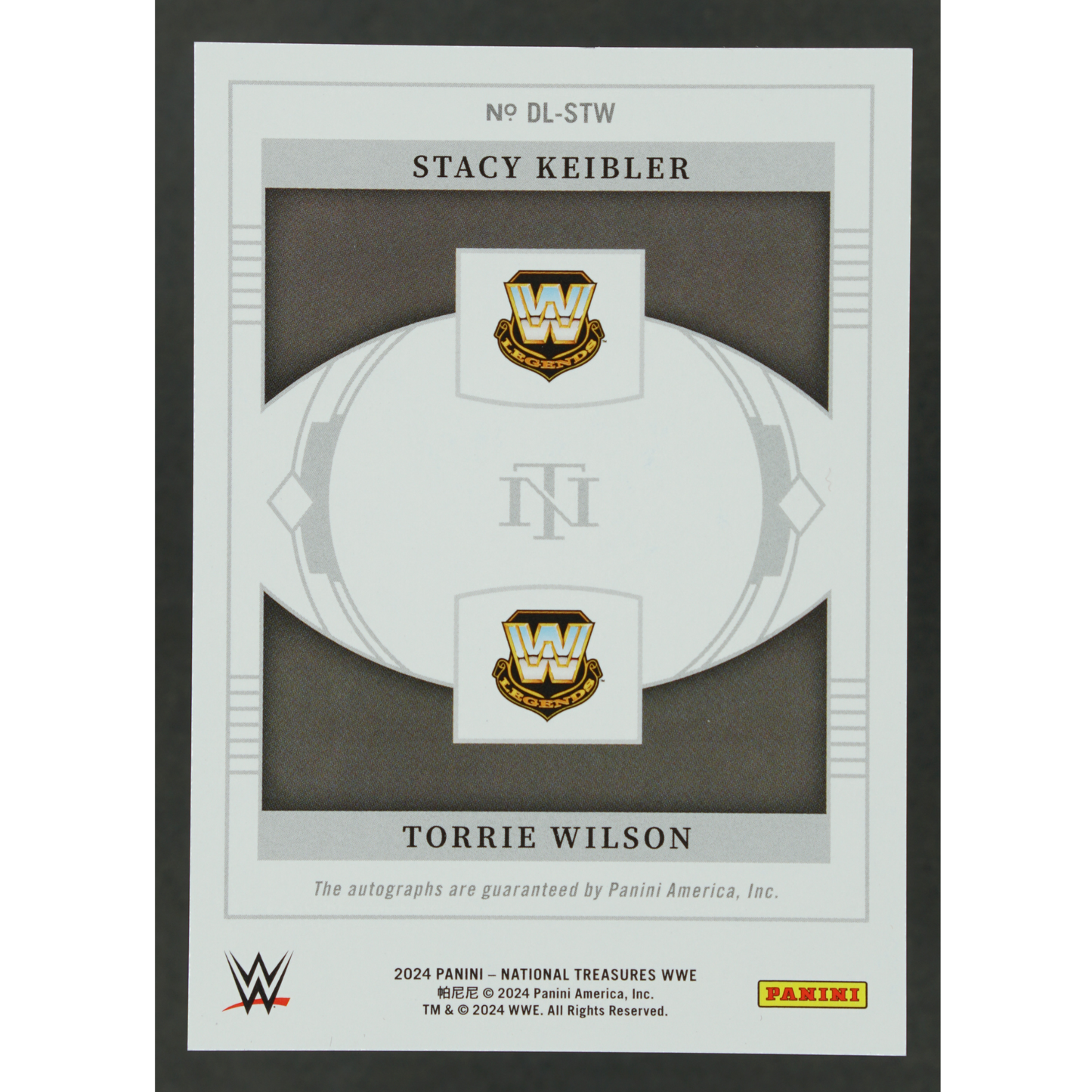 Stacy Keibler und Torrie Wilson 2024 National Treasures Dual Auto 5/75 #DL-STW