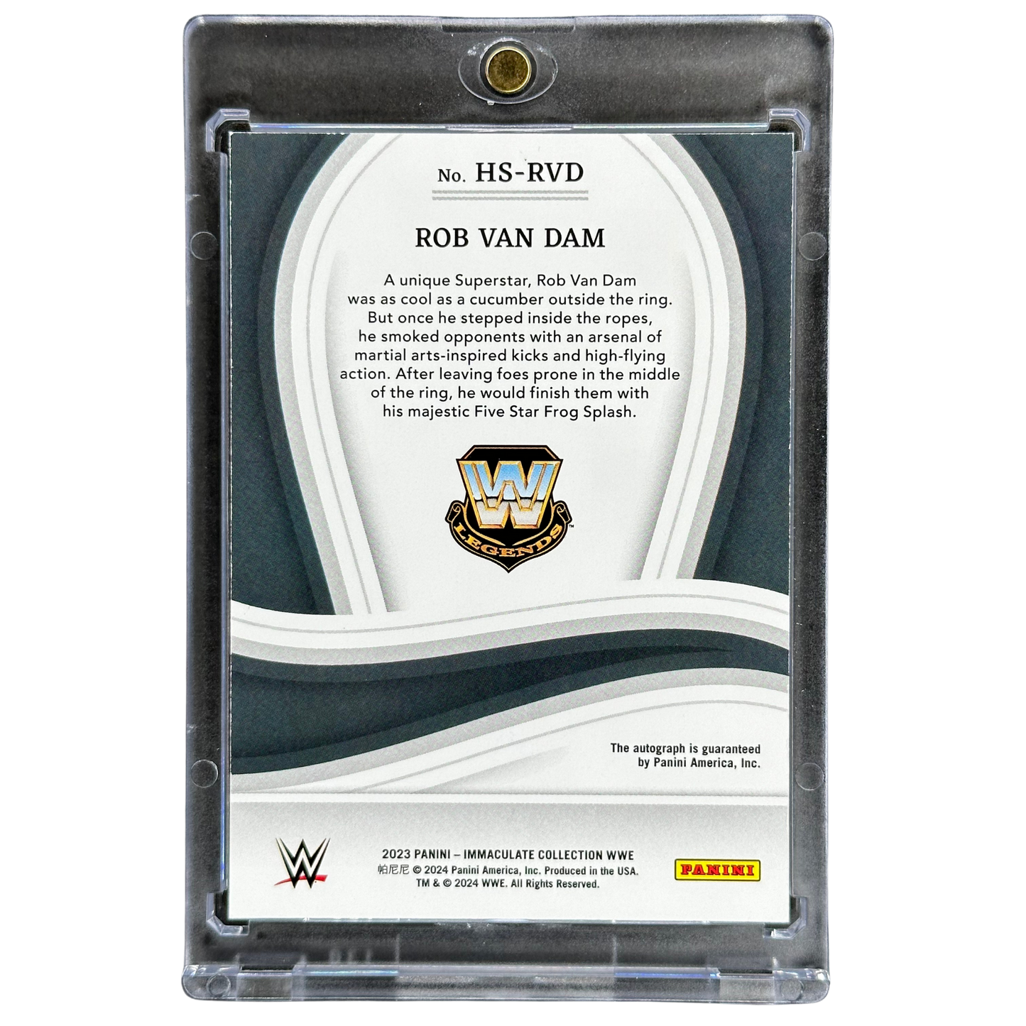 Rob Van Dam 2023 Immaculate Heralded Signatures Auto 1/99 #HS-RVD