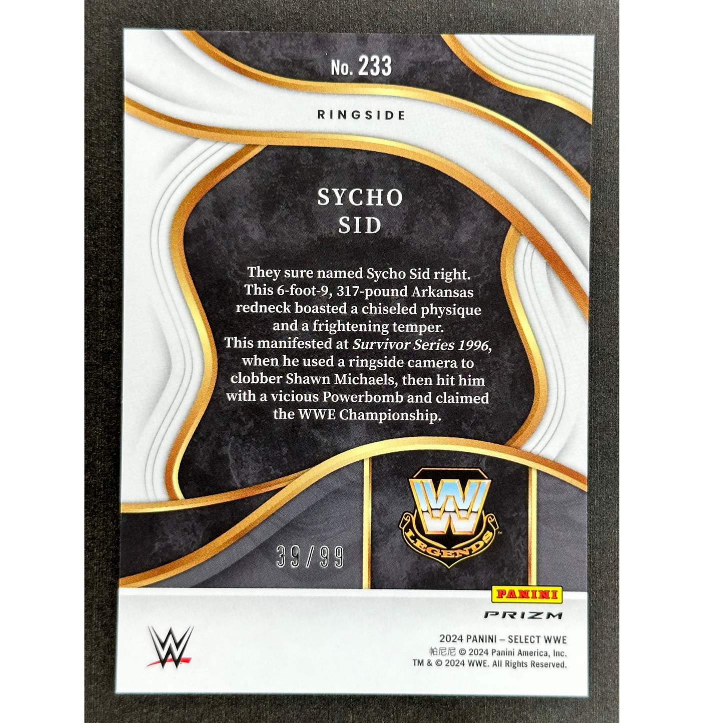 Sycho Sid 2024 Select Ringside 39/99 #233