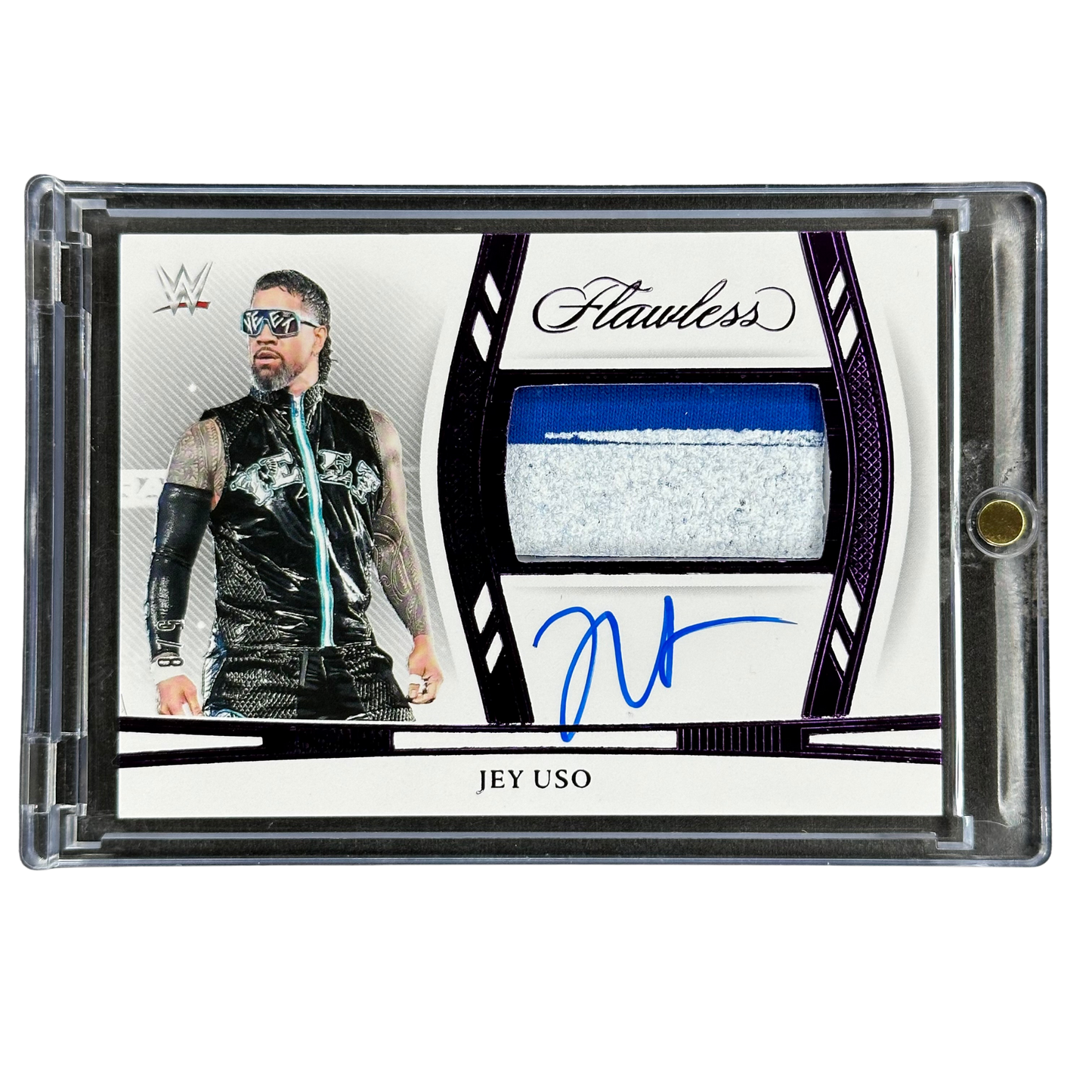 Jey Uso 2024 Flawless Memorabilia Auto 5/8 #HZ-JUS