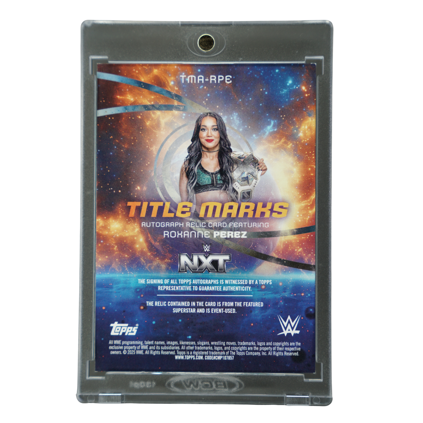 Roxanne Perez 2025 Universe Title Marks Memorabilia Auto 49/50 #TMA-RPE