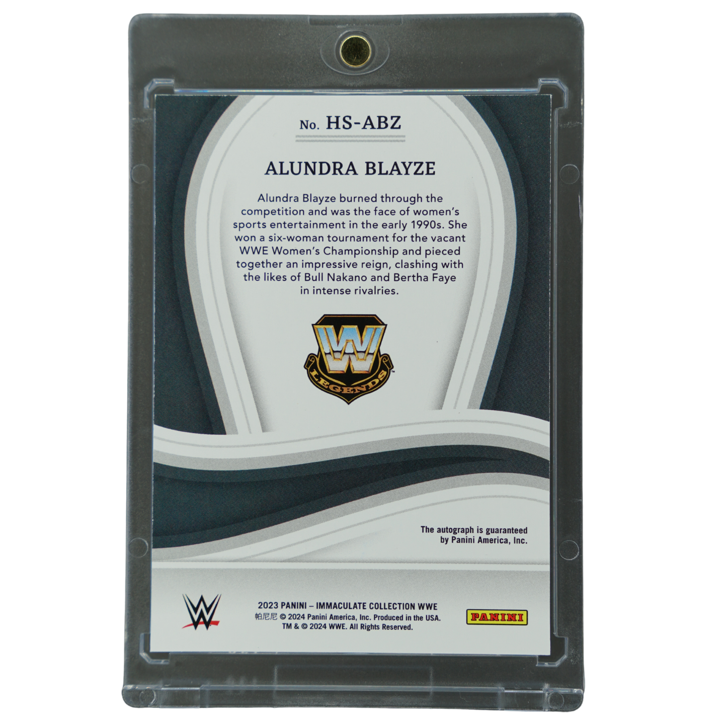 Alundra Blayze 2023 Immaculate Heralded Signatures Auto 81/99 #HS-ABZ