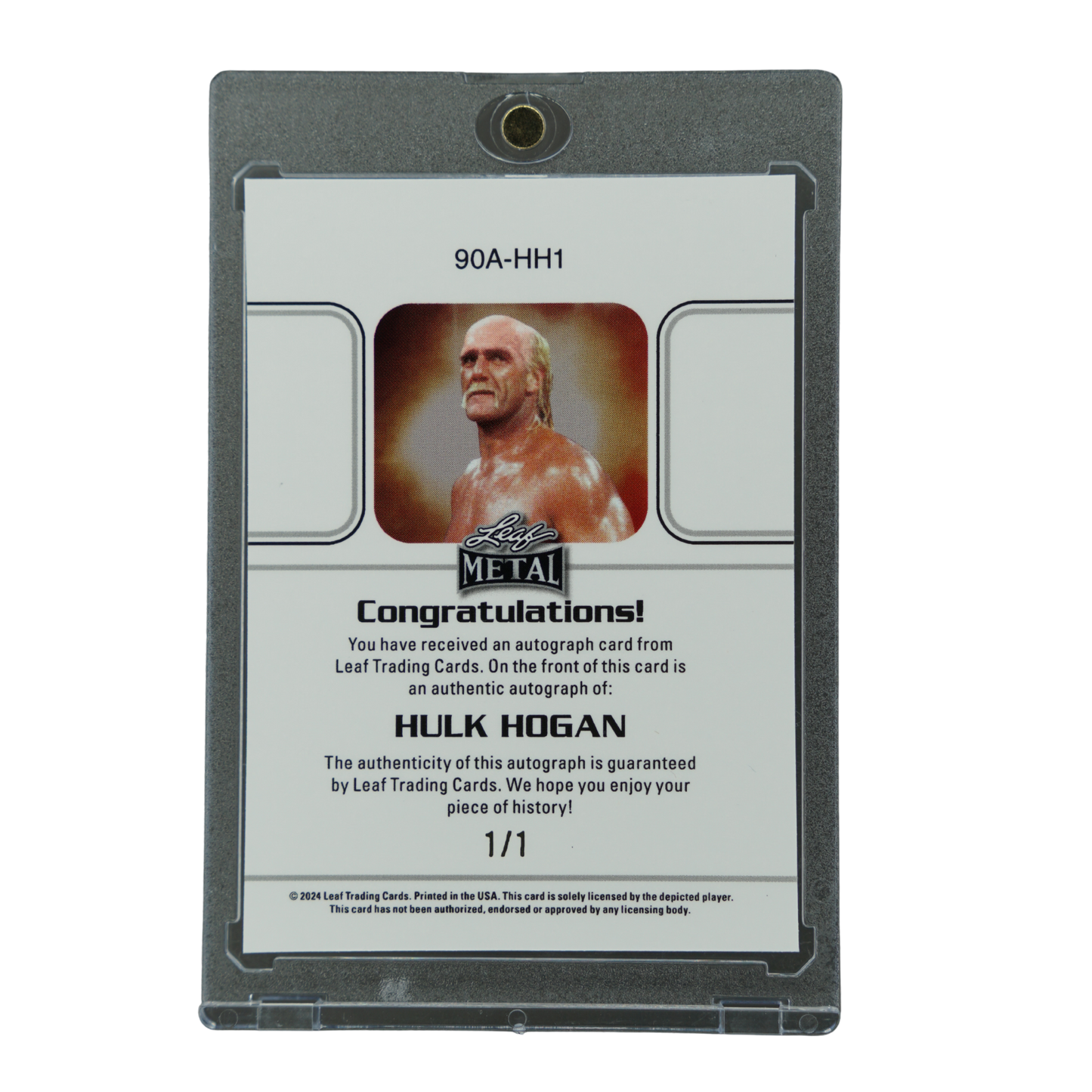 Hulk Hogan 2024 Leaf Metal Auto 1/1 #90A-HH1