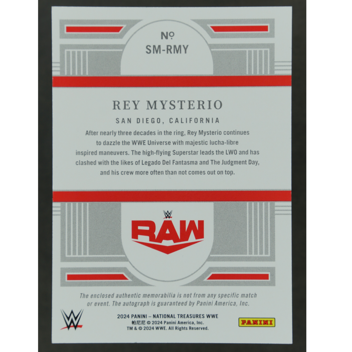 Rey Mysterio 2024 National Treasures Memorabilia Auto 55/99 #SM-RMY