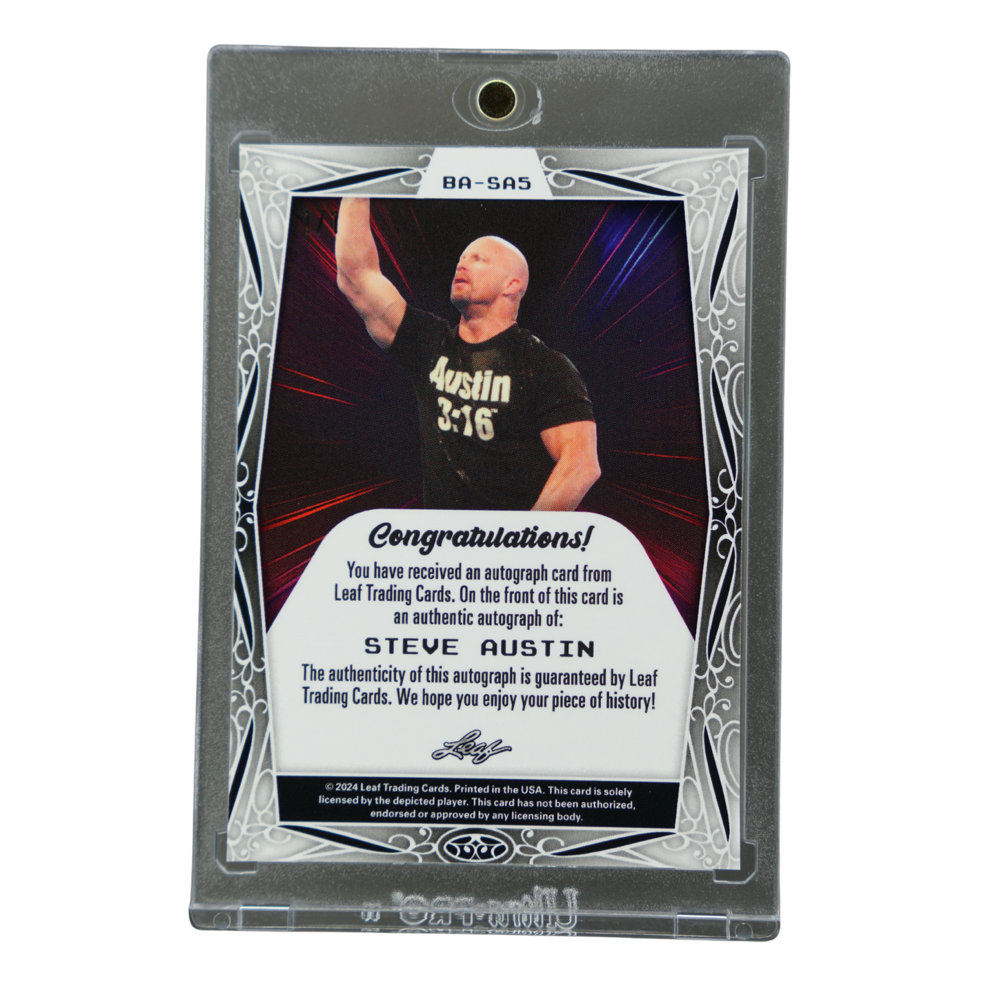 Steve Austin 2024 Leaf Metal 1/1 Auto #BA-SA5