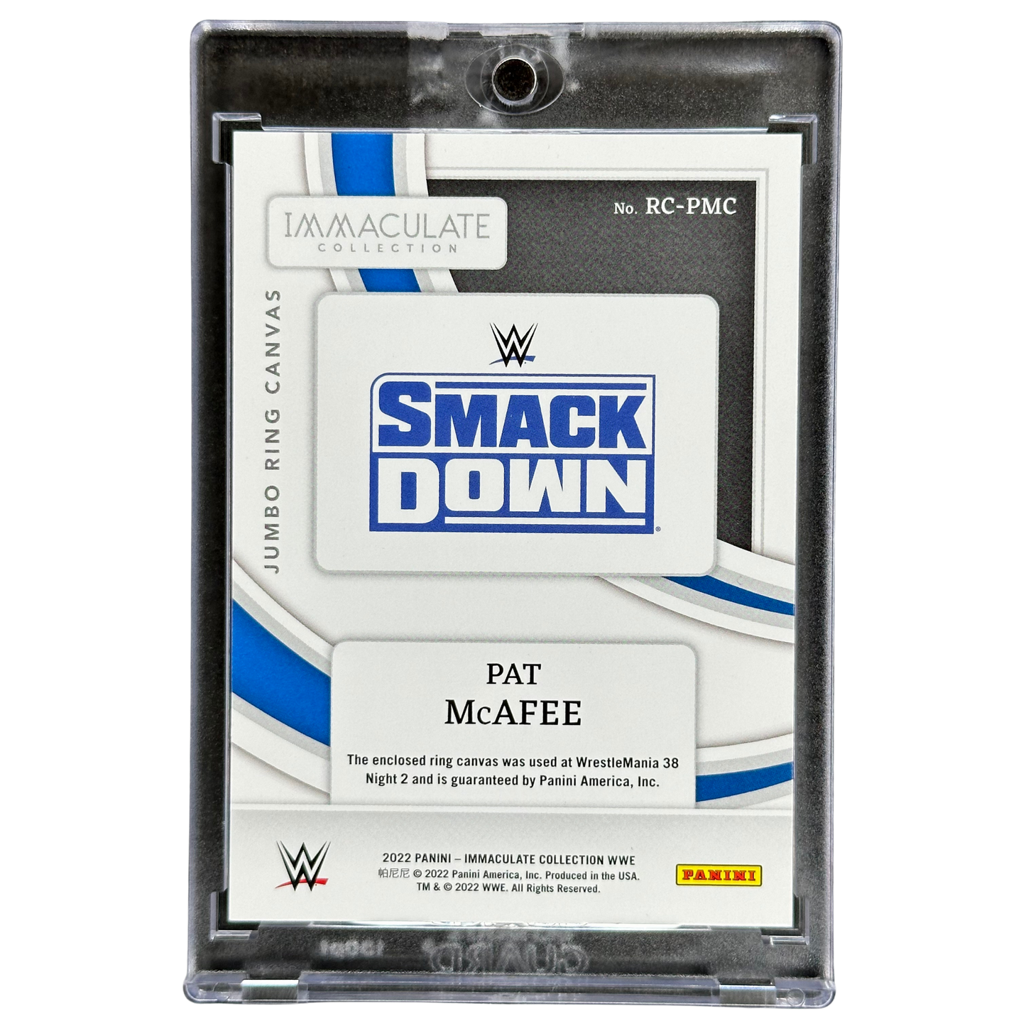 Pat McAfee 2022 Immaculate Memorabilia 33/99 #RC-PMC