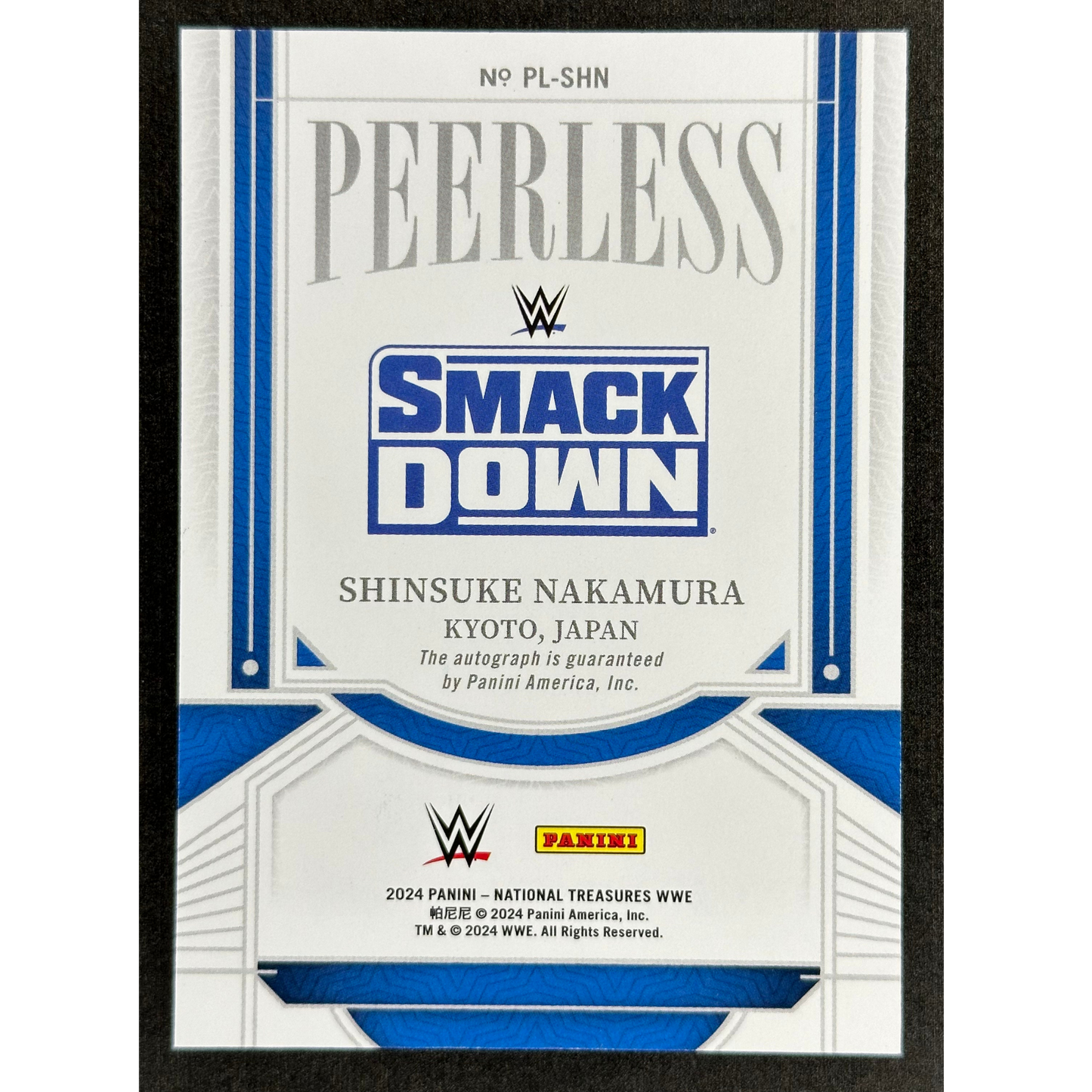 Shinsuke Nakamura 2024 National Treasures Peerless Auto 36/75 #PL-SHN