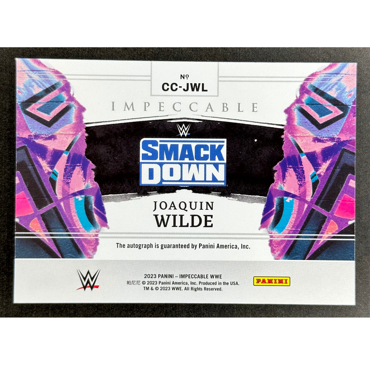 Jaquin Wilde 2023 Impeccable Canvas Creations Auto 74/75 #CC-JWL