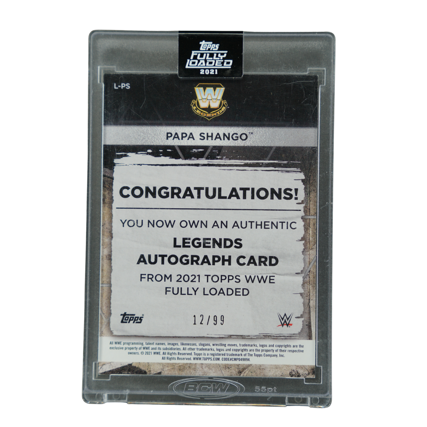 Papa Shango 2021 Fully Loaded Auto 12/99 #L-PS