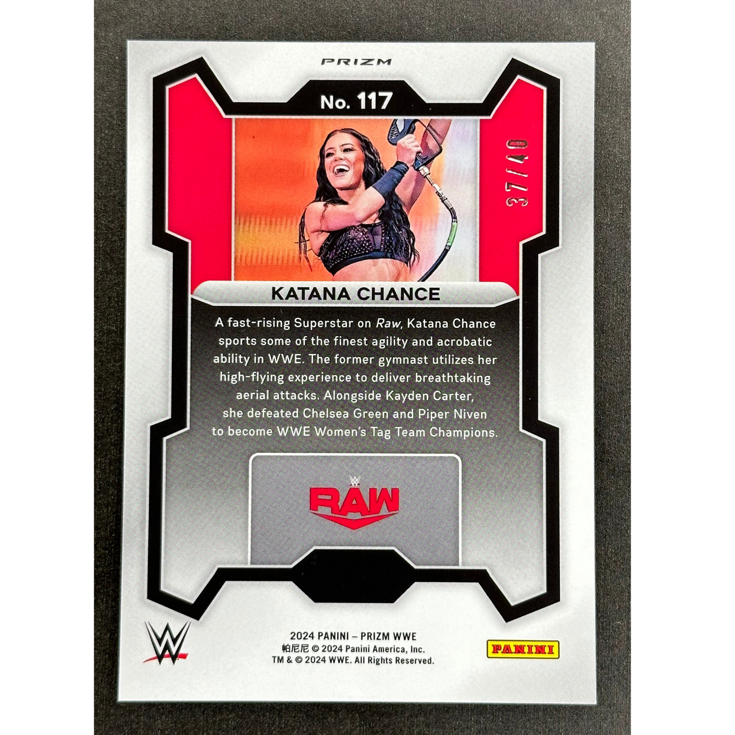 Katana Chance 2024 Prizm Wrestlemania 37/40 #117