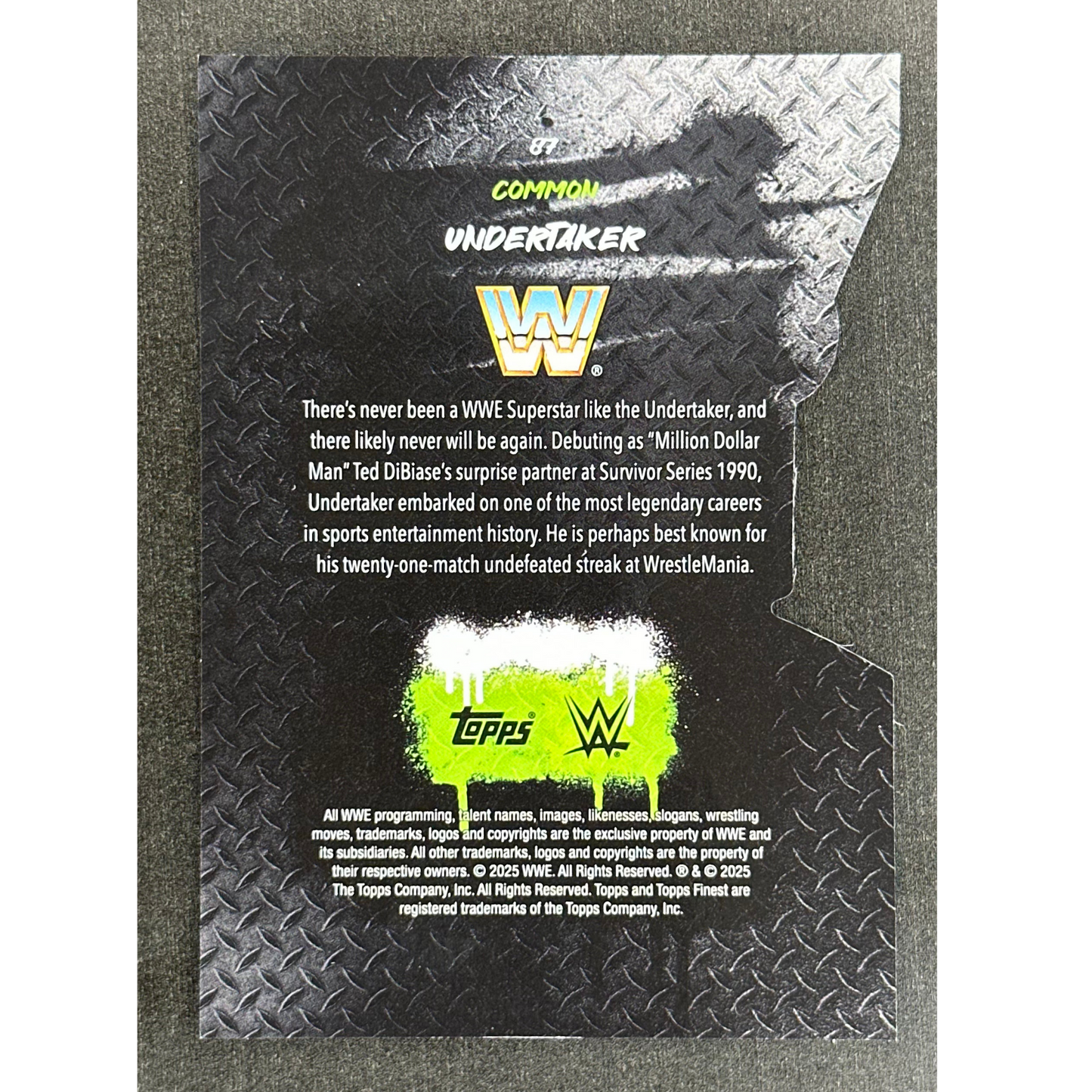 Undertaker 2025 Finest Die-Cut 62/99 #87