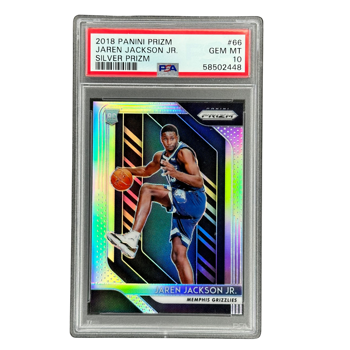 Jaren Jackson Jr. 2018 Prizm Silver RC Rookie Card PSA 10 #66