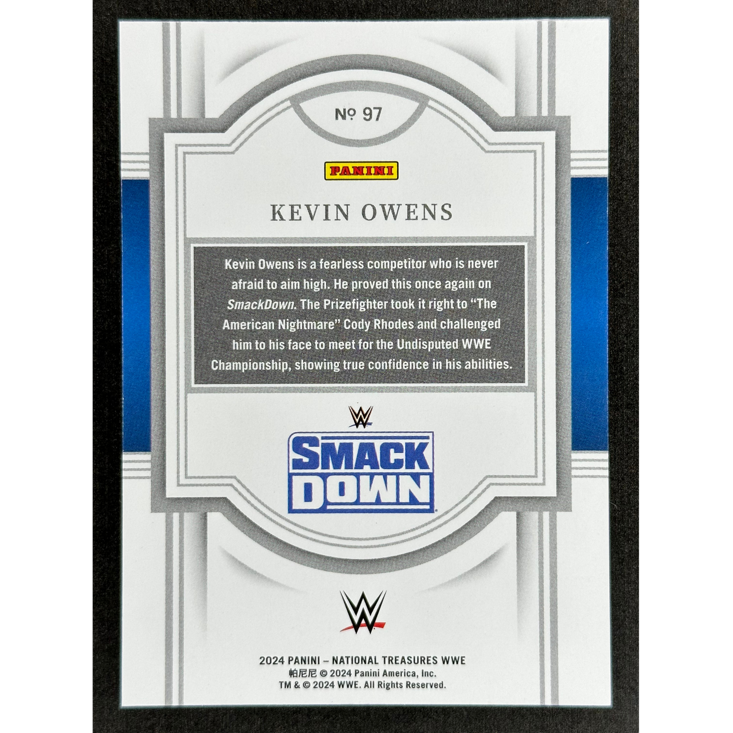 Kevin Owens 2024 National Treasures 8/10 #97