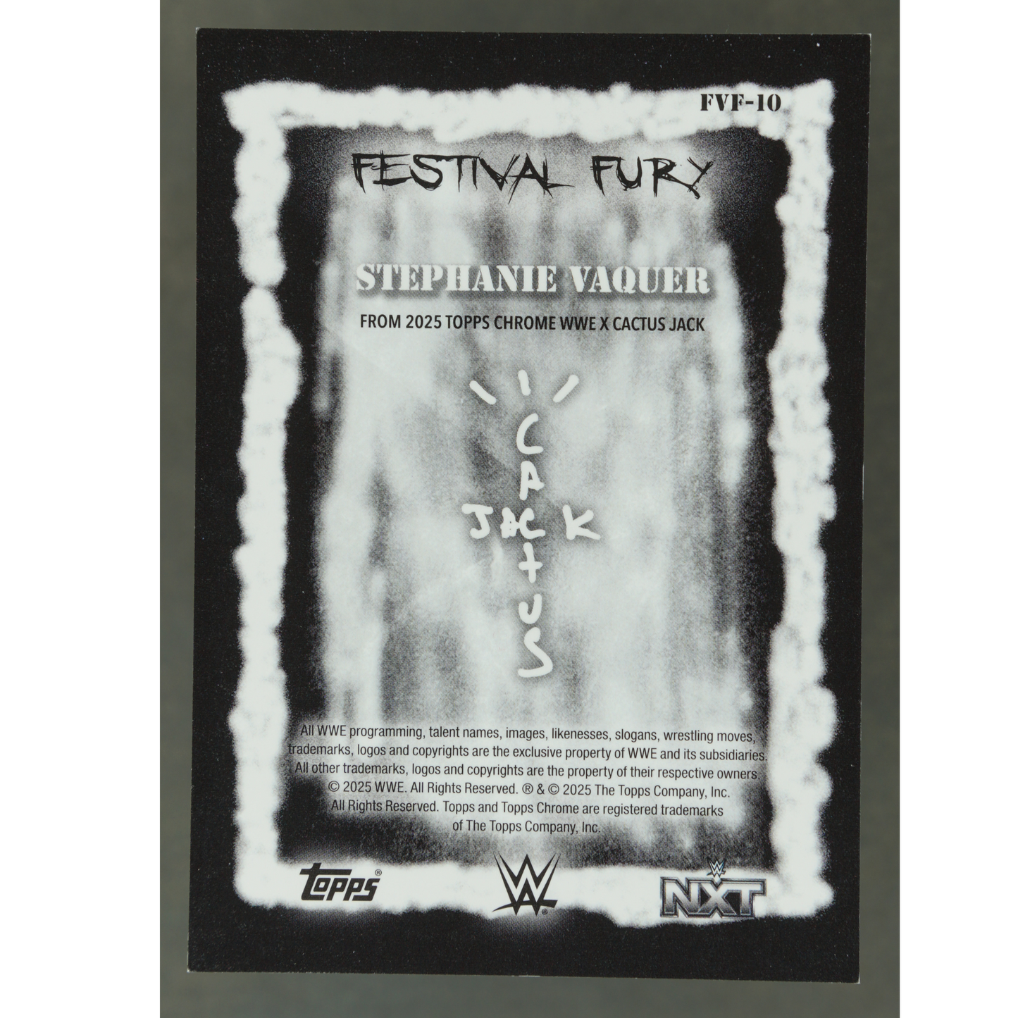 Stephanie Vaquer 2025 Cactus Jack Festival Fury Gold 47/50 #FVF-10