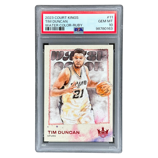 Tim Duncan 2023 Court Kings Water Color Ruby 146/149 PSA 10 #11
