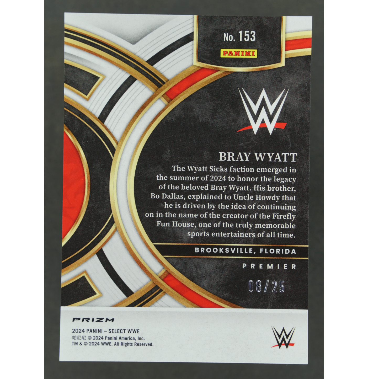 Bray Wyatt 2024 Select Premiere Tie-Dye 8/25 #153